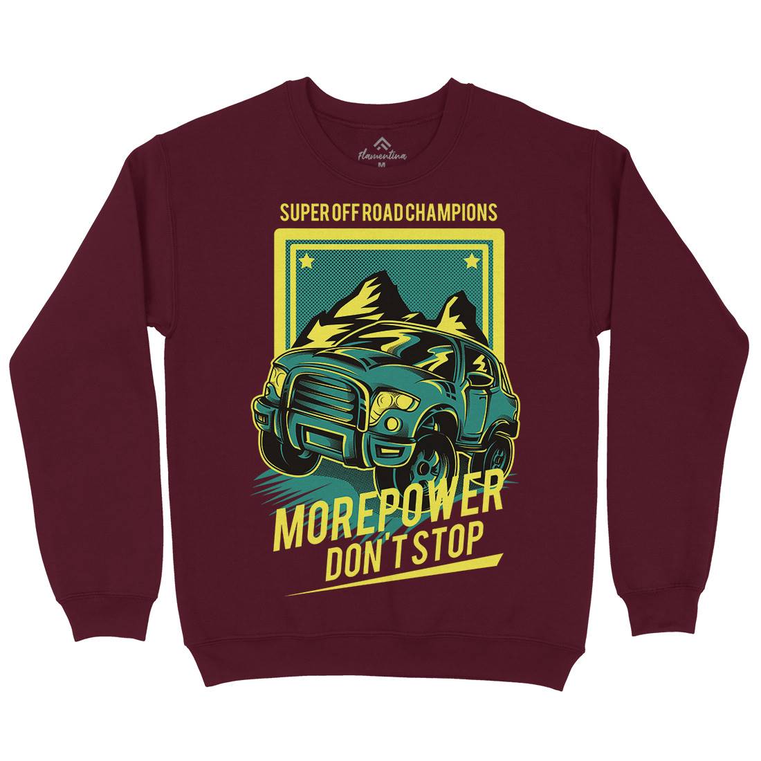 More Power Kids Crew Neck Sweatshirt Cars D657
