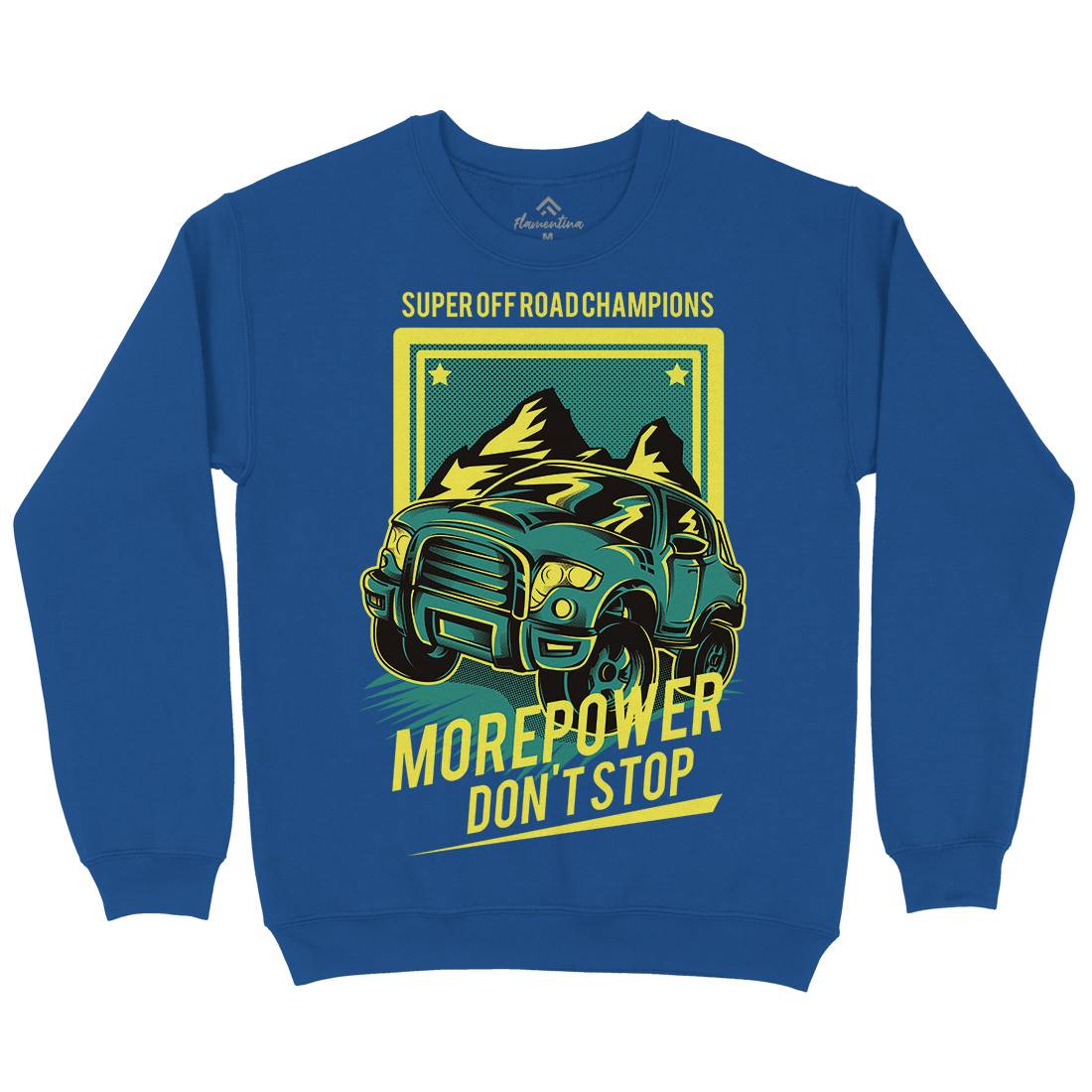 More Power Mens Crew Neck Sweatshirt Cars D657
