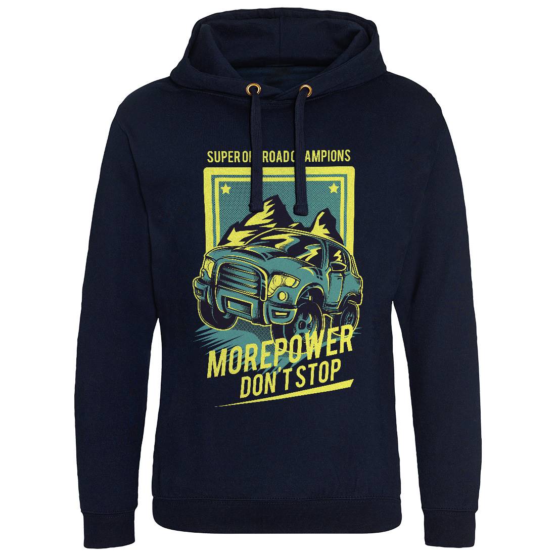 More Power Mens Hoodie Without Pocket Cars D657