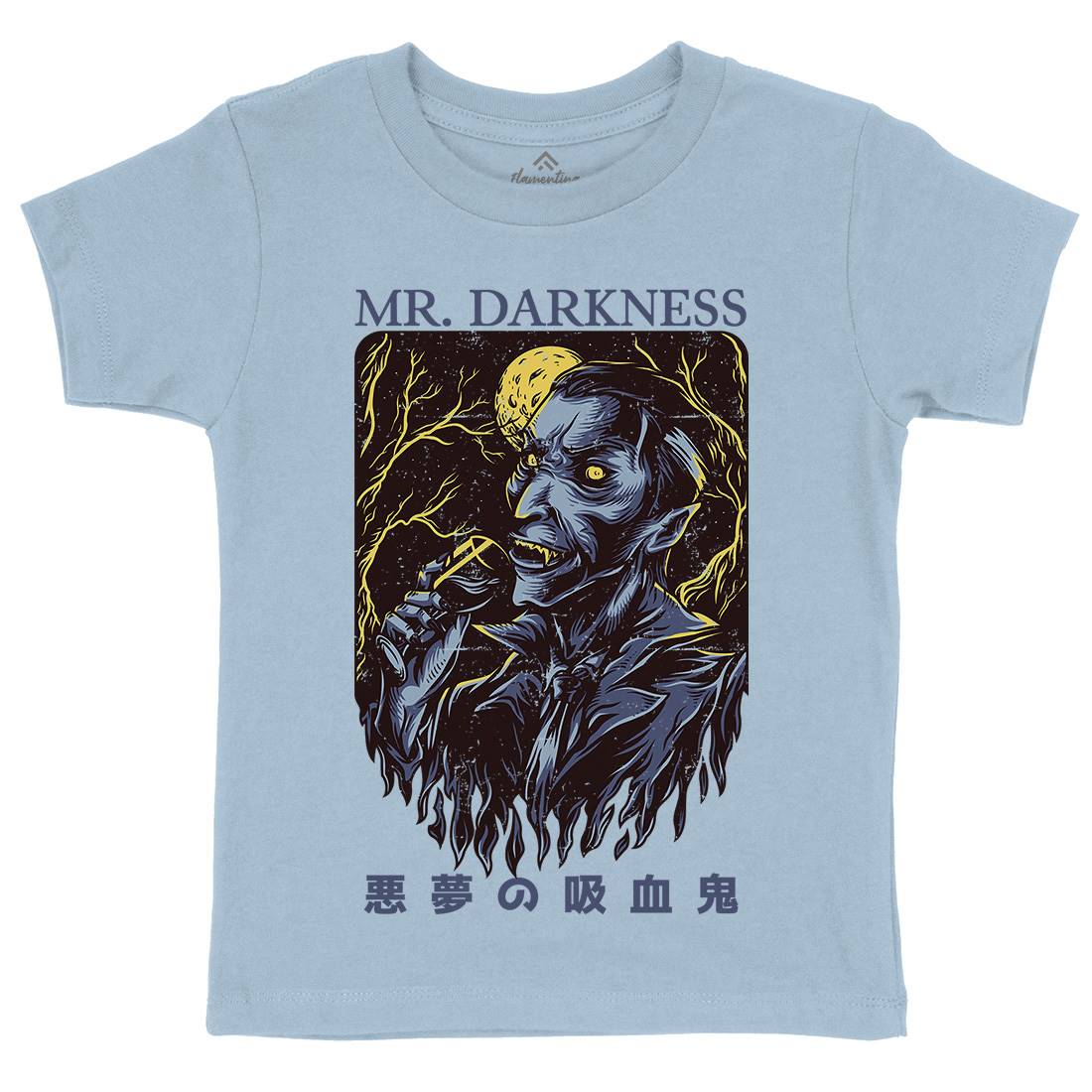 Darkness Kids Organic Crew Neck T-Shirt Horror D658