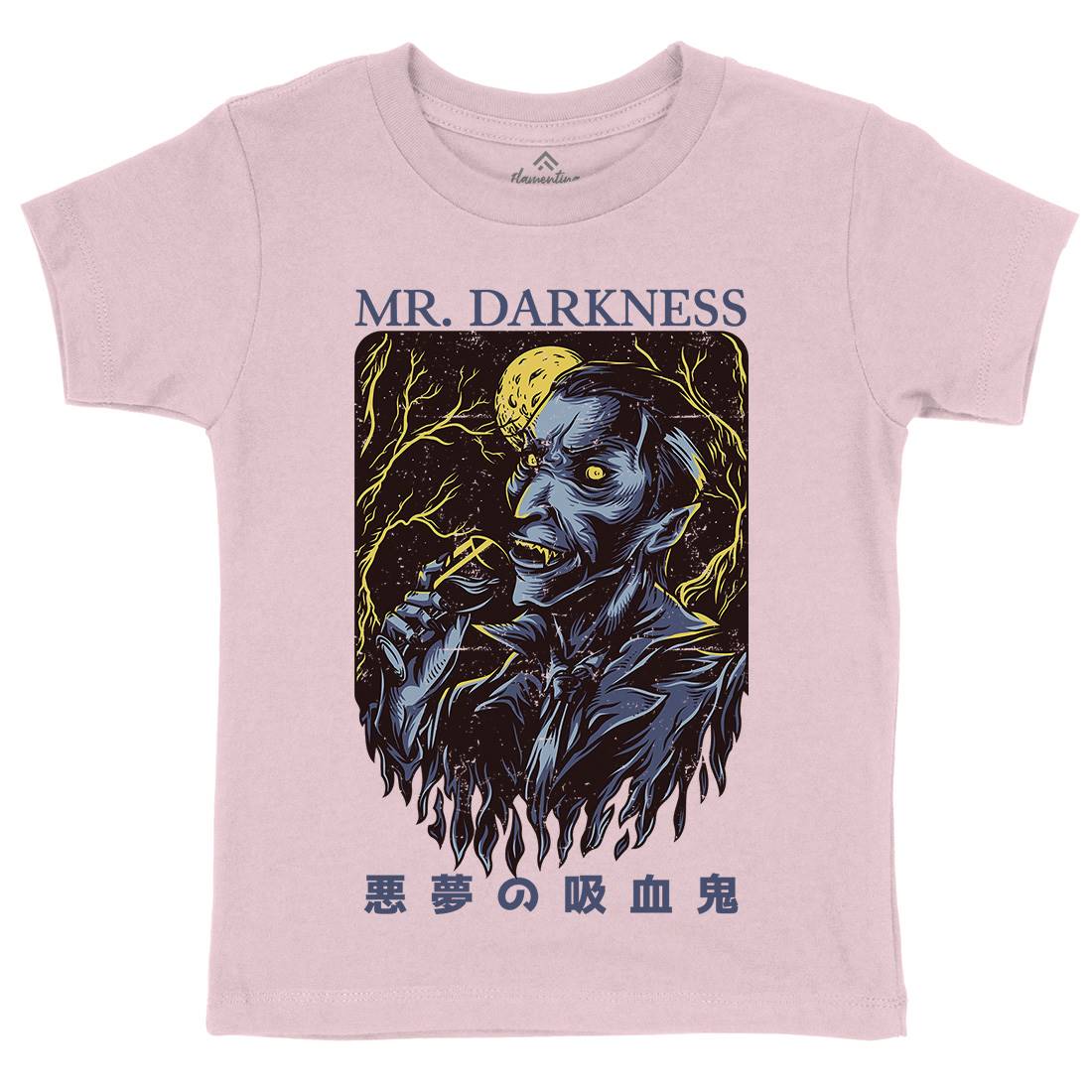 Darkness Kids Organic Crew Neck T-Shirt Horror D658
