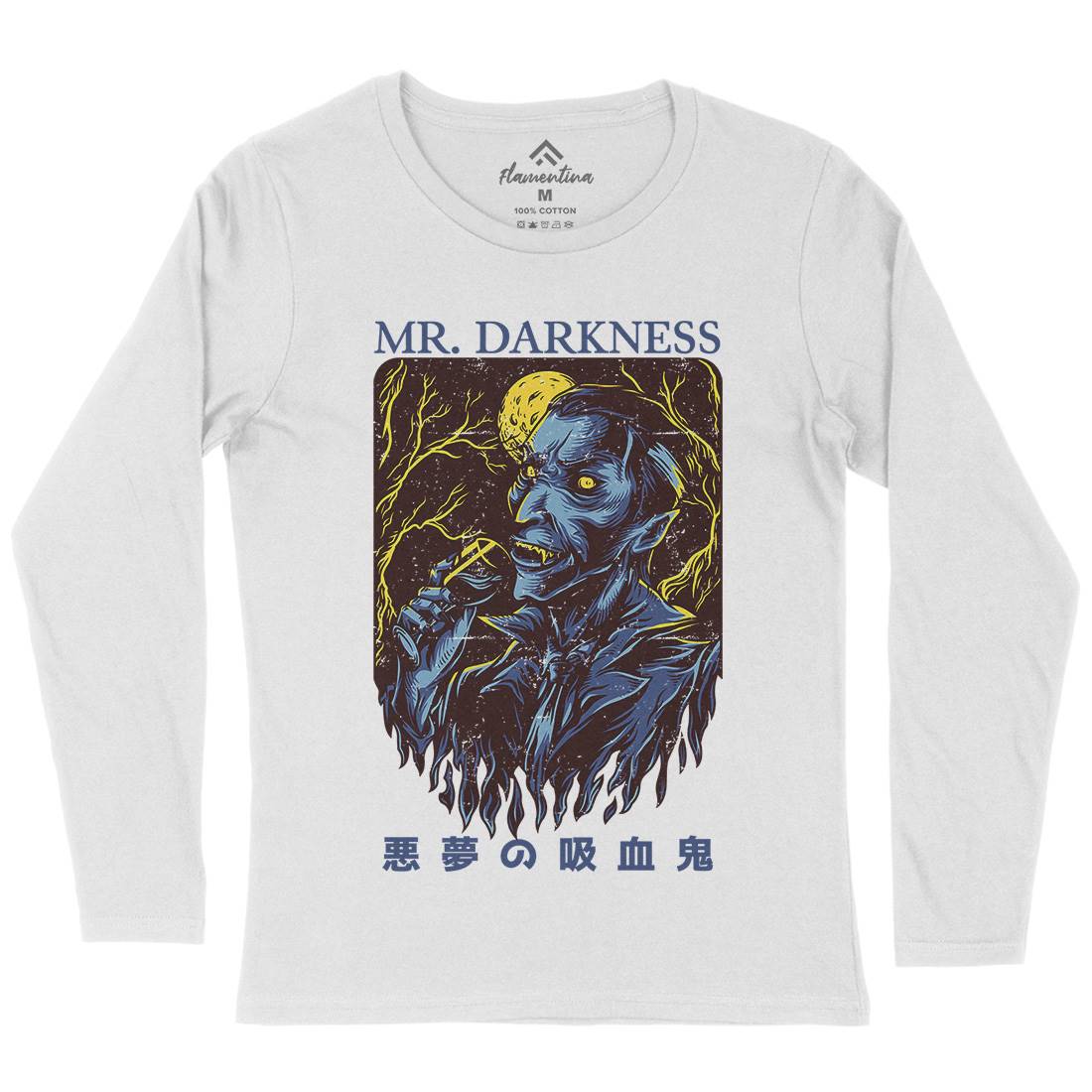 Darkness Womens Long Sleeve T-Shirt Horror D658