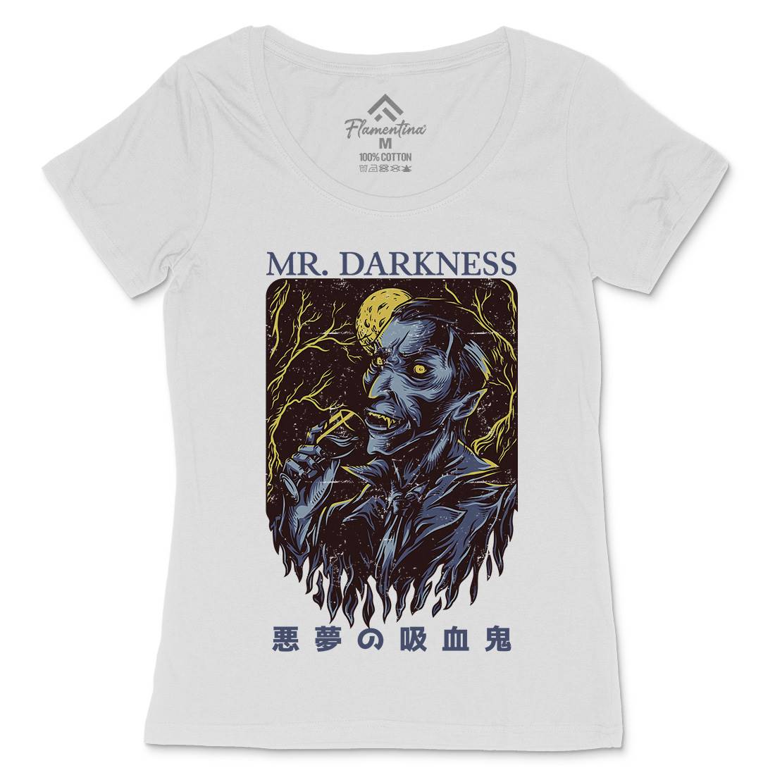 Darkness Womens Scoop Neck T-Shirt Horror D658