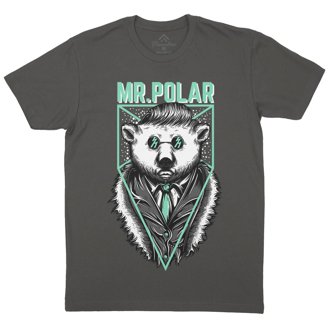 Polar Bear Mens Crew Neck T-Shirt Animals D659