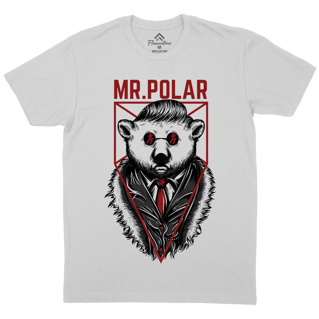 Polar Bear Mens Crew Neck T-Shirt Animals D659
