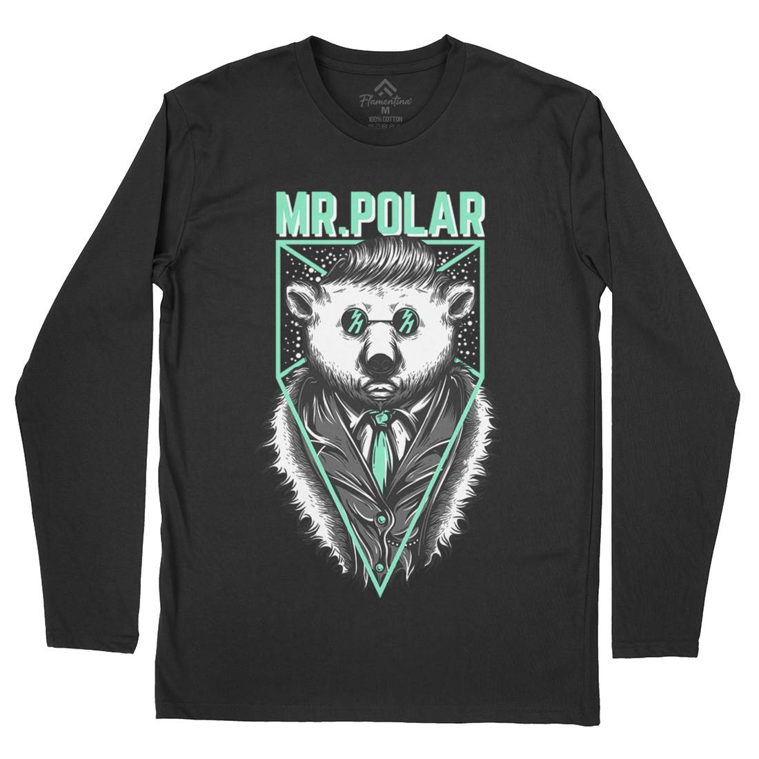 Polar Bear Mens Long Sleeve T-Shirt Animals D659