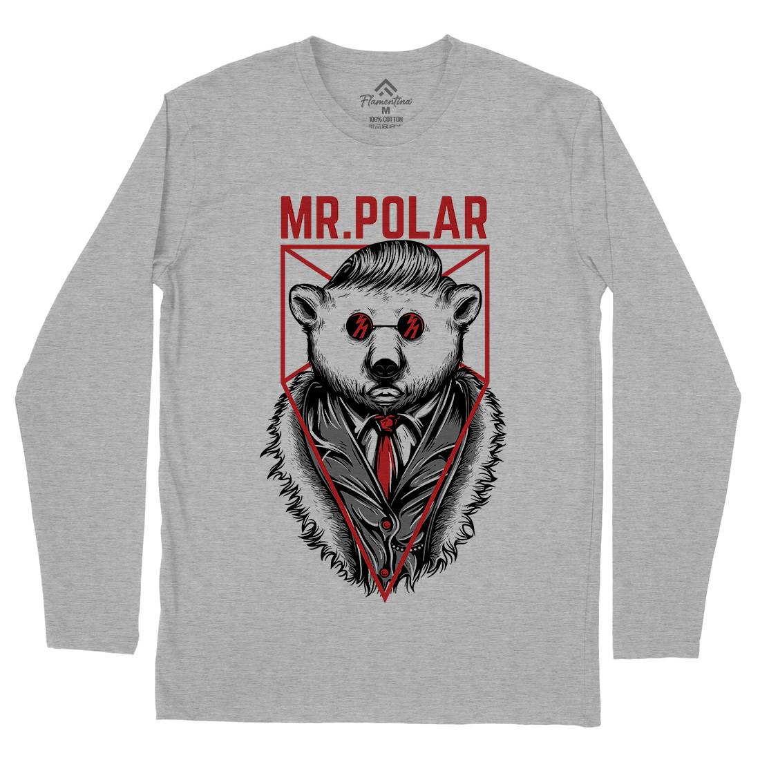 Polar Bear Mens Long Sleeve T-Shirt Animals D659