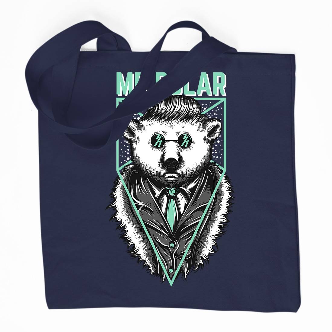 Polar Bear Organic Premium Cotton Tote Bag Animals D659