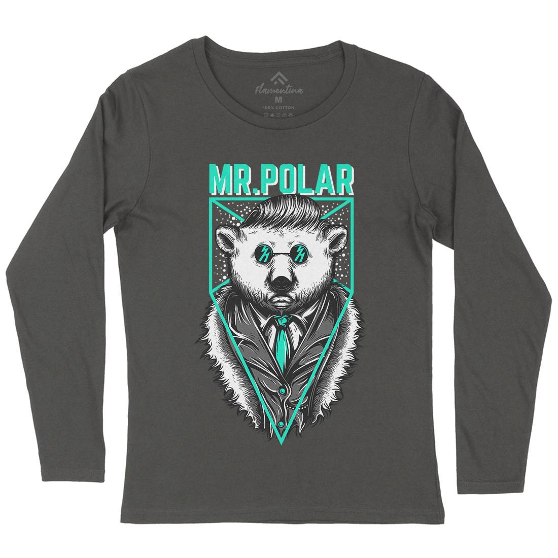 Polar Bear Womens Long Sleeve T-Shirt Animals D659