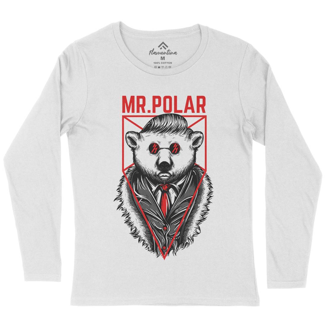 Polar Bear Womens Long Sleeve T-Shirt Animals D659