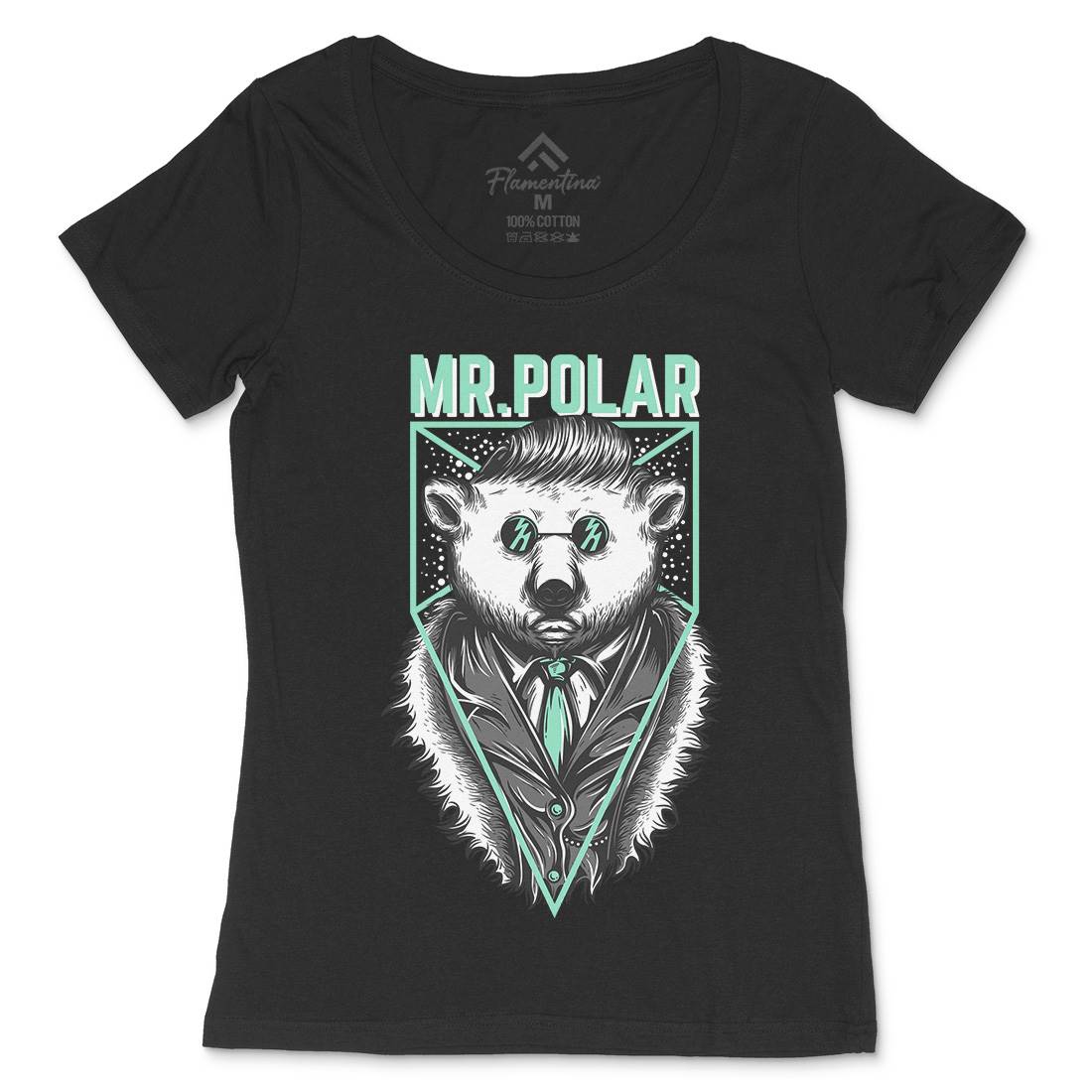 Polar Bear Womens Scoop Neck T-Shirt Animals D659