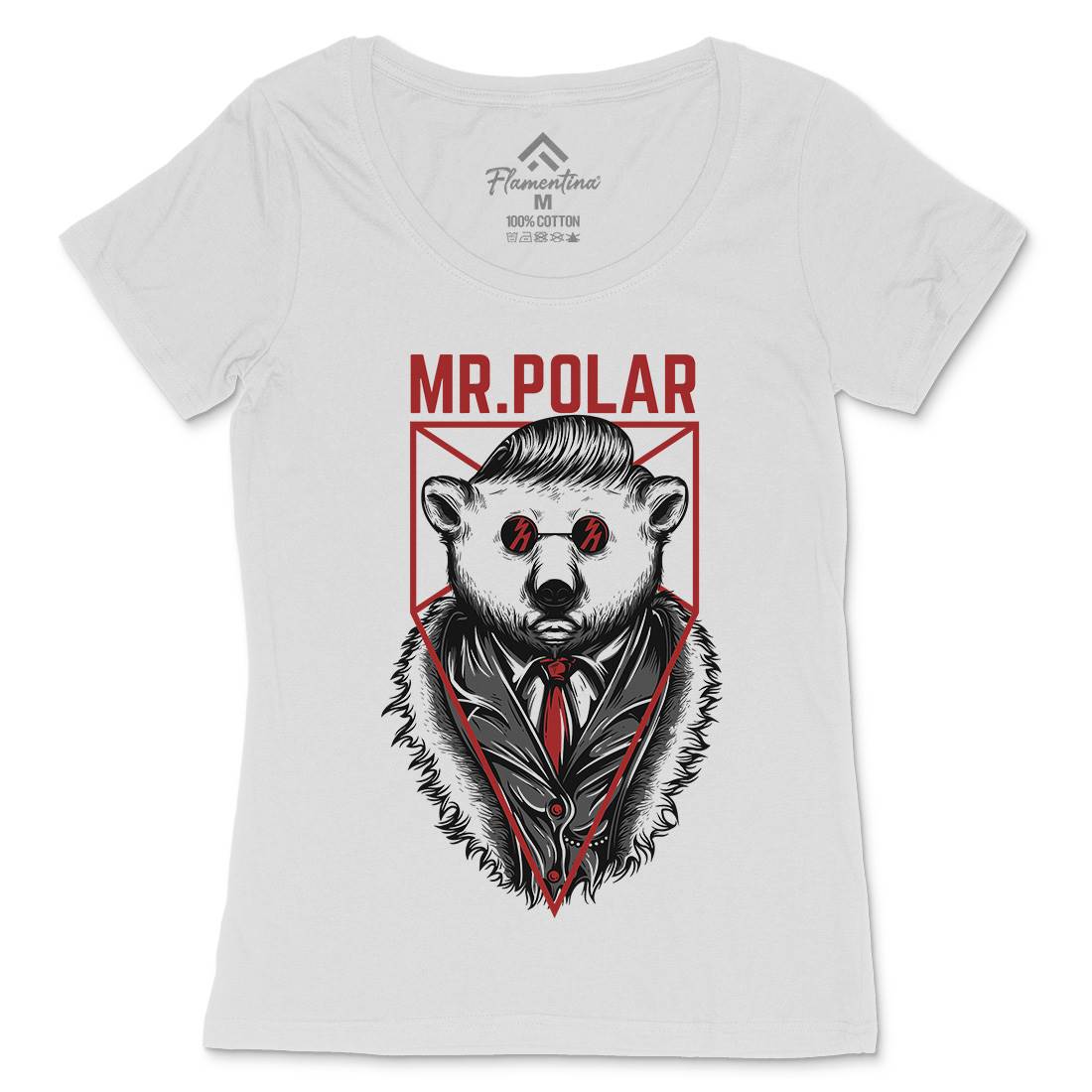 Polar Bear Womens Scoop Neck T-Shirt Animals D659