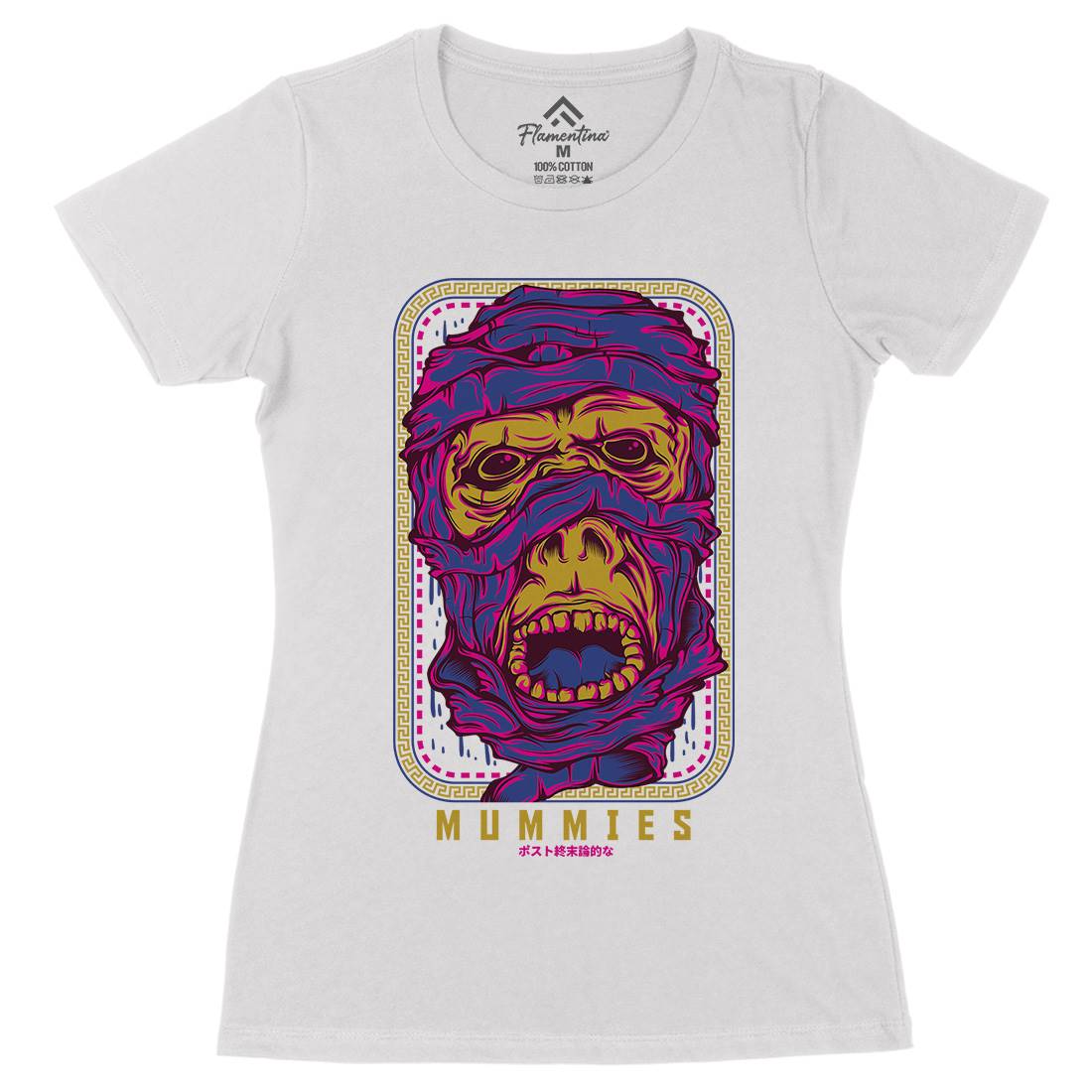 Mummies Womens Organic Crew Neck T-Shirt Horror D661