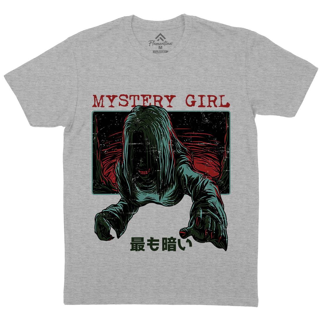Mystery Girl Mens Crew Neck T-Shirt Horror D662
