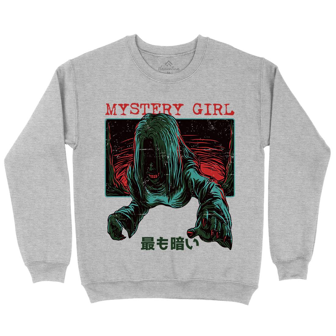 Mystery Girl Kids Crew Neck Sweatshirt Horror D662
