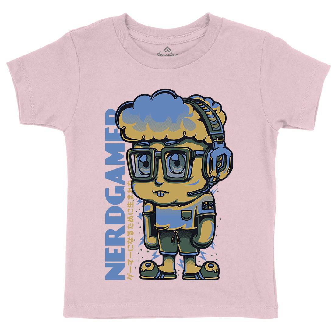 Nerd Gamer Kids Crew Neck T-Shirt Geek D663