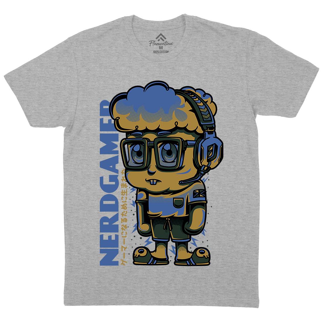 Nerd Gamer Mens Crew Neck T-Shirt Geek D663