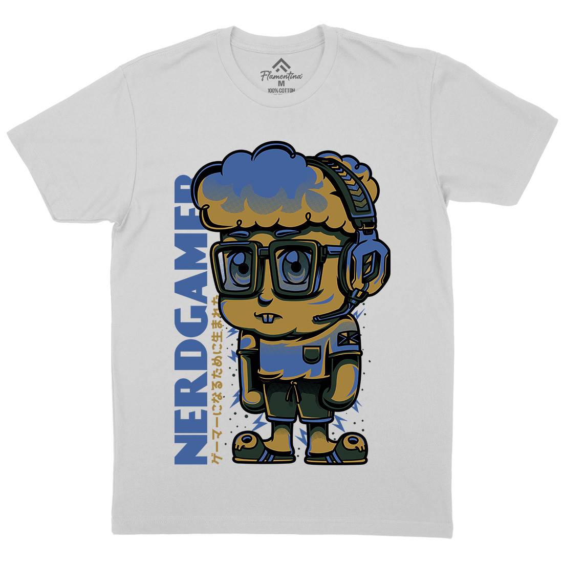 Nerd Gamer Mens Crew Neck T-Shirt Geek D663