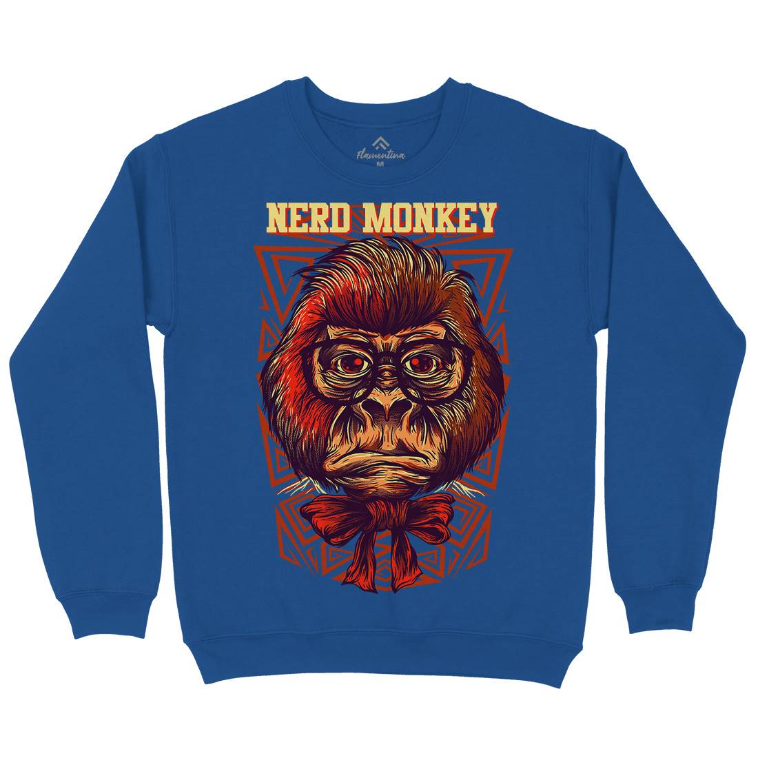 Nerd Monkey Kids Crew Neck Sweatshirt Animals D664