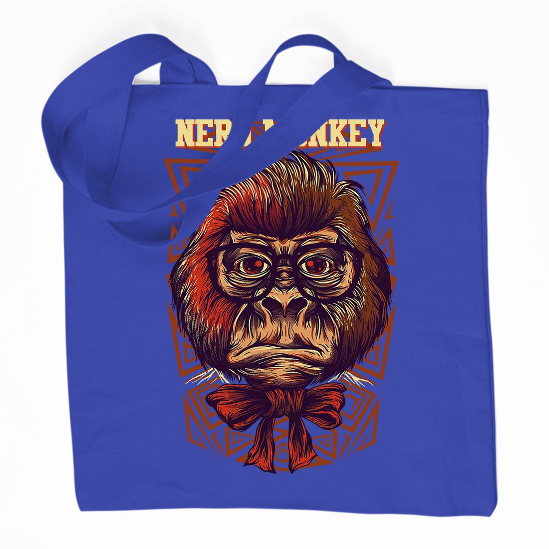 Nerd Monkey Organic Premium Cotton Tote Bag Animals D664