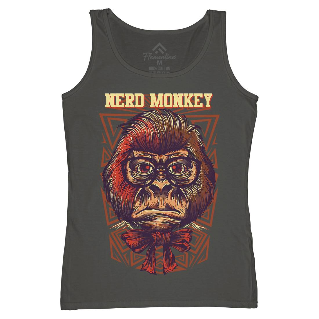 Nerd Monkey Womens Organic Tank Top Vest Animals D664