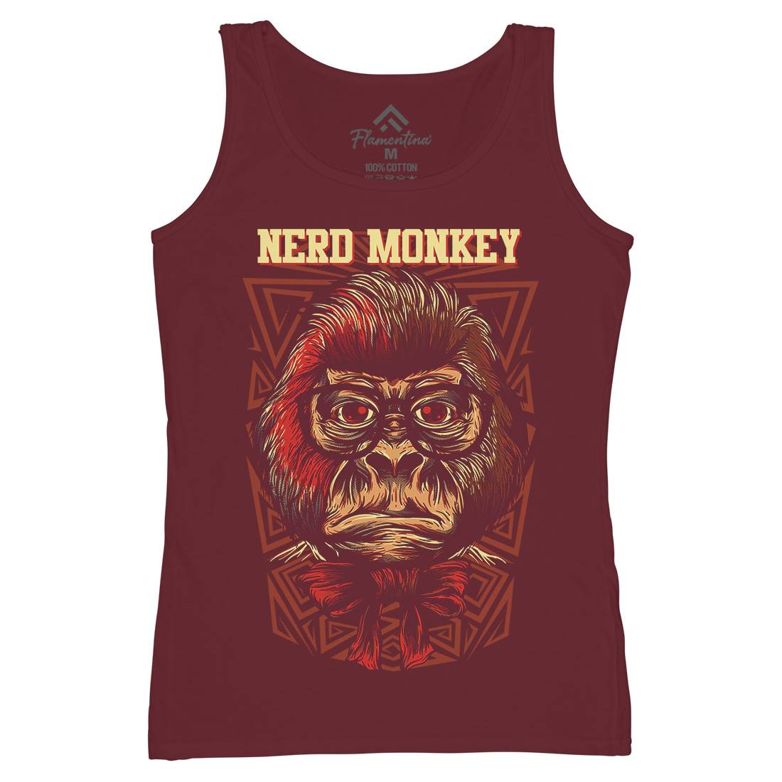 Nerd Monkey Womens Organic Tank Top Vest Animals D664