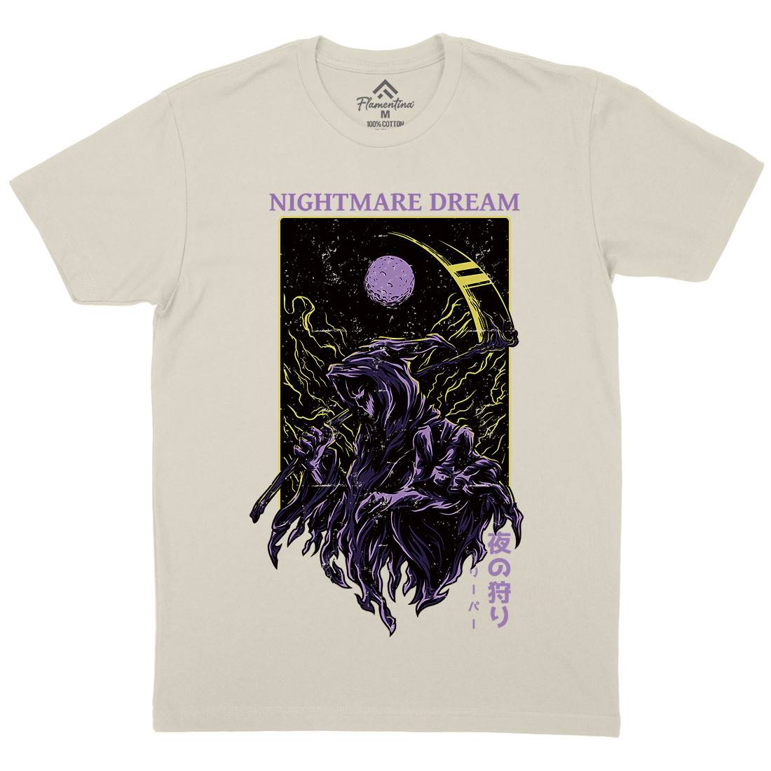 Nightmare Dream Mens Organic Crew Neck T-Shirt Horror D667