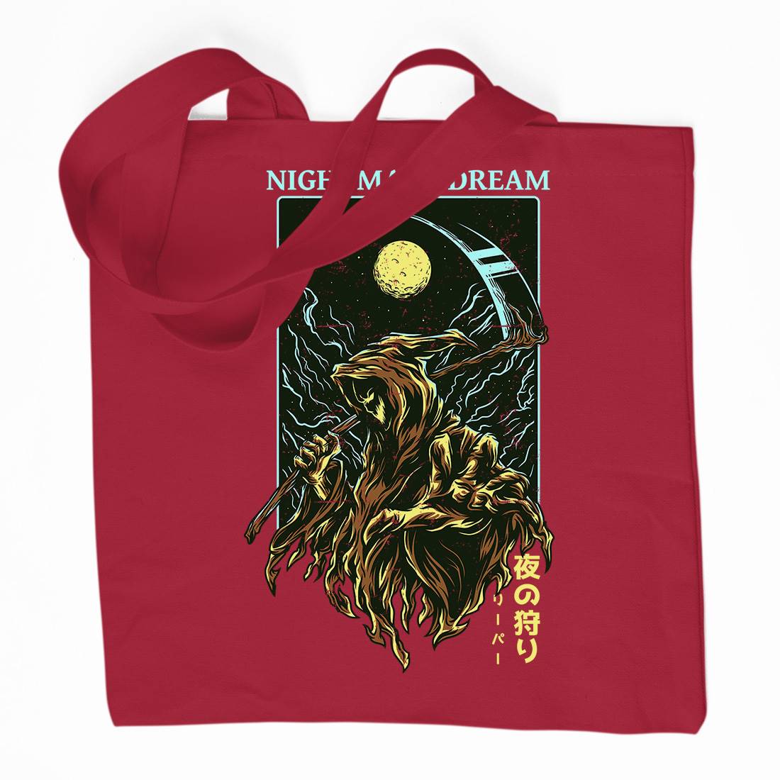 Nightmare Dream Organic Premium Cotton Tote Bag Horror D667
