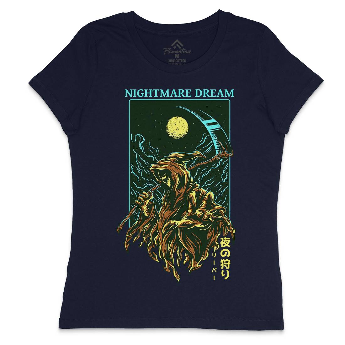 Nightmare Dream Womens Crew Neck T-Shirt Horror D667