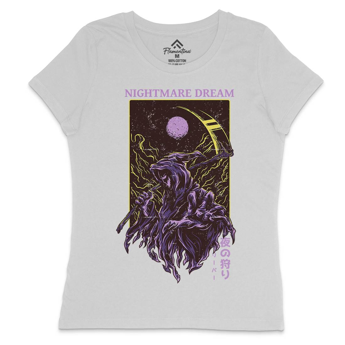 Nightmare Dream Womens Crew Neck T-Shirt Horror D667