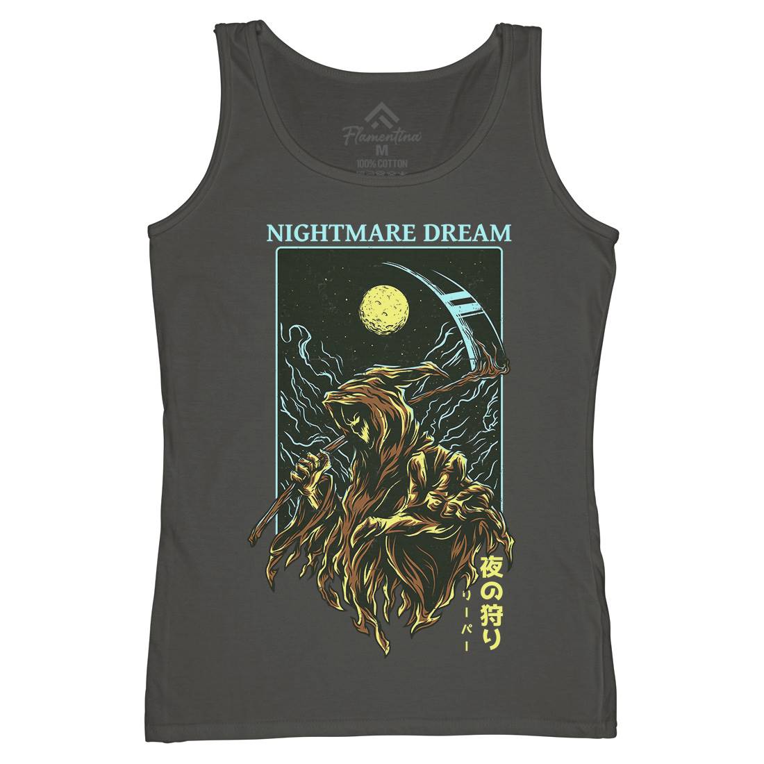 Nightmare Dream Womens Organic Tank Top Vest Horror D667