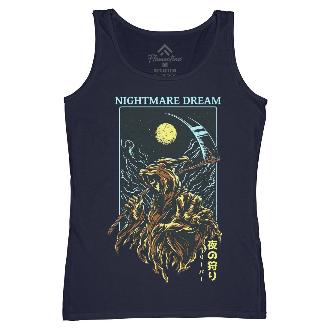 Nightmare Dream Womens Organic Tank Top Vest Horror D667