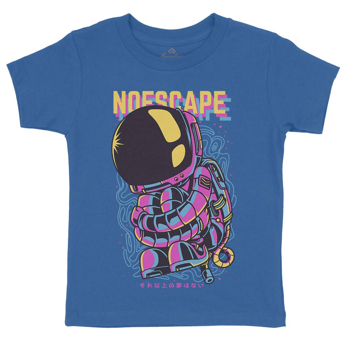 No Escape Kids Crew Neck T-Shirt Space D668