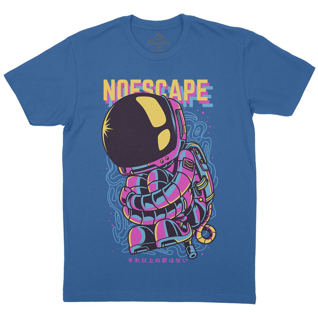 No Escape Mens Organic Crew Neck T-Shirt Space D668