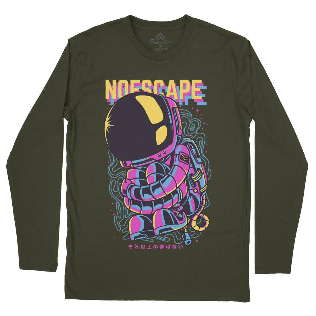 No Escape Mens Long Sleeve T-Shirt Space D668