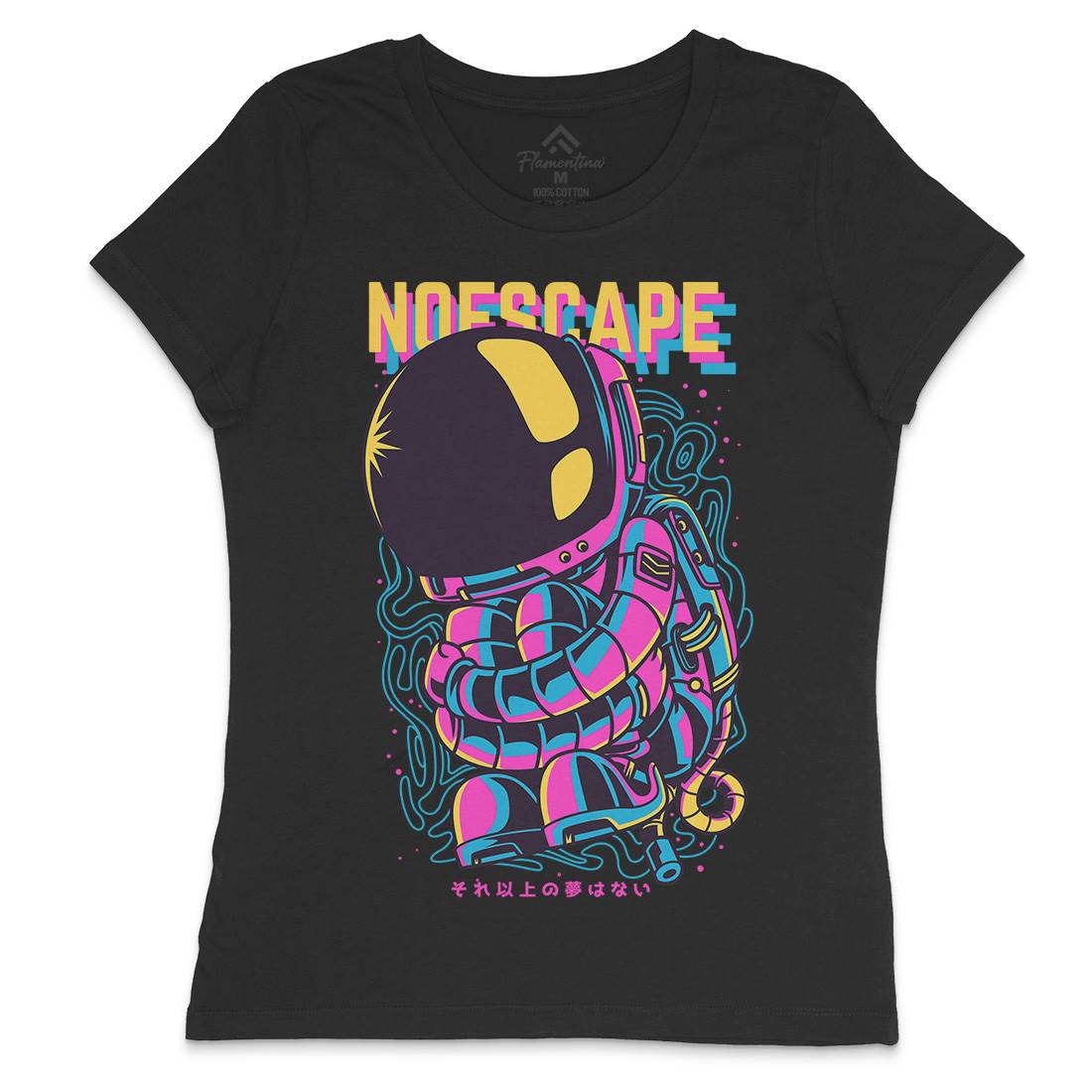 No Escape Womens Crew Neck T-Shirt Space D668