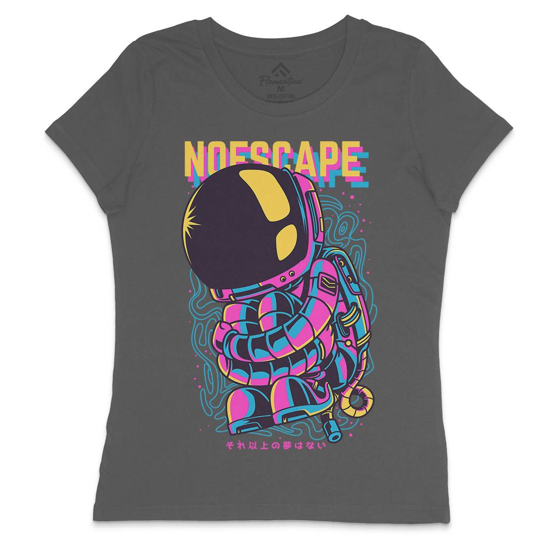 No Escape Womens Crew Neck T-Shirt Space D668