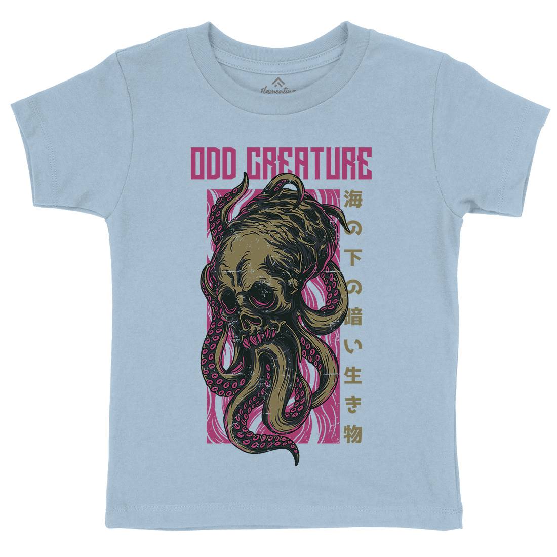 Octopus Kids Crew Neck T-Shirt Navy D670