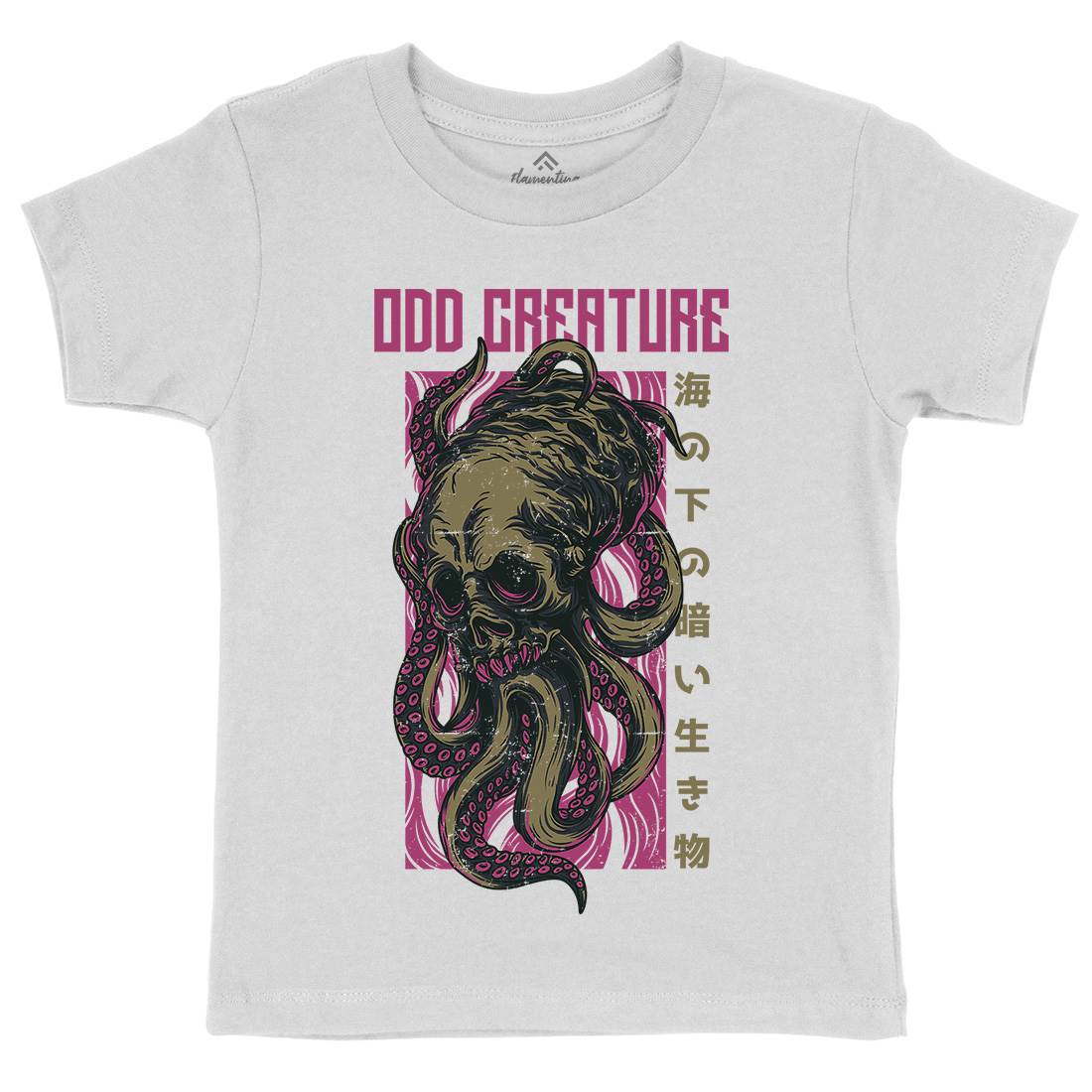Octopus Kids Crew Neck T-Shirt Navy D670