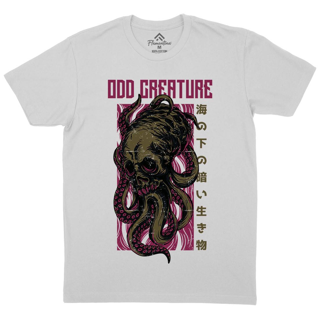 Octopus Mens Crew Neck T-Shirt Navy D670