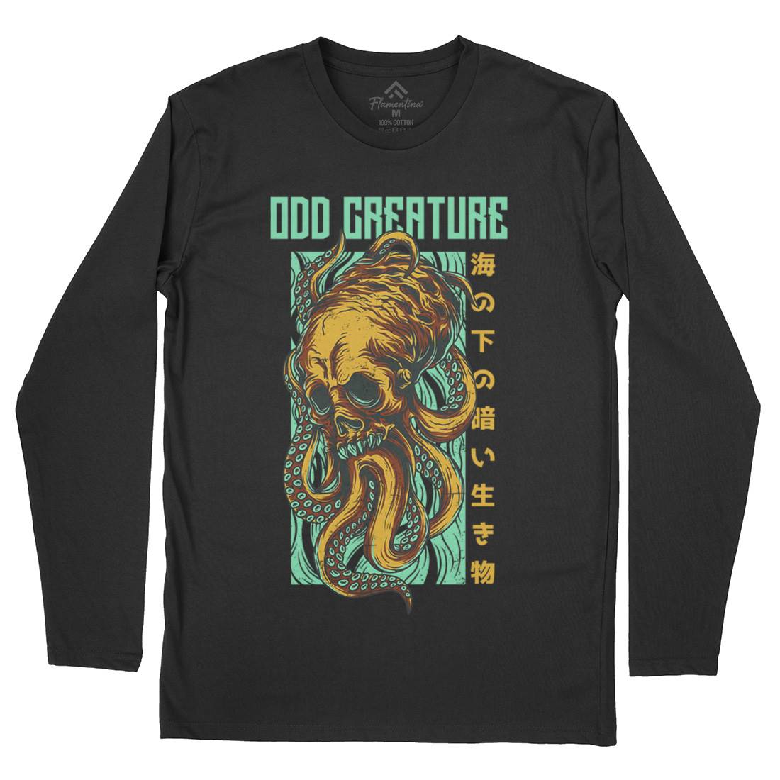 Octopus Mens Long Sleeve T-Shirt Navy D670