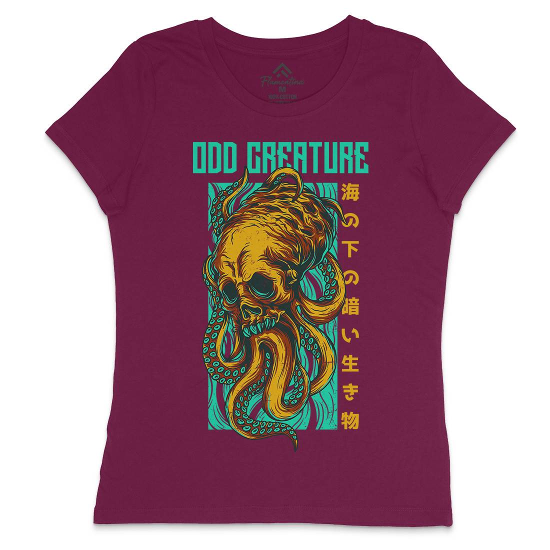 Octopus Womens Crew Neck T-Shirt Navy D670