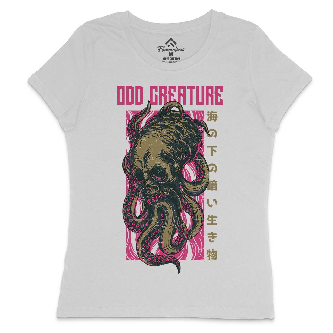 Octopus Womens Crew Neck T-Shirt Navy D670