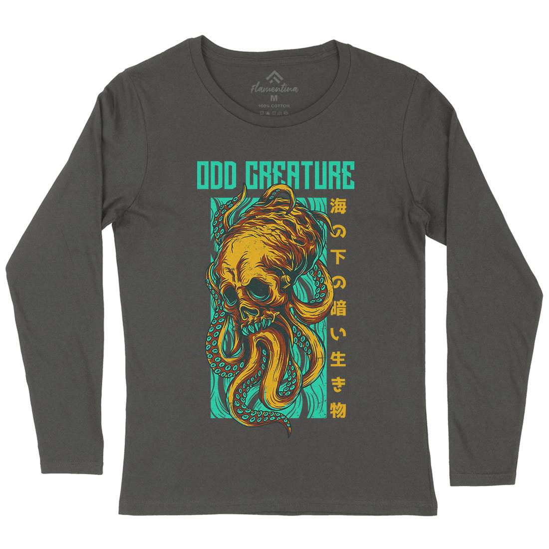 Octopus Womens Long Sleeve T-Shirt Navy D670