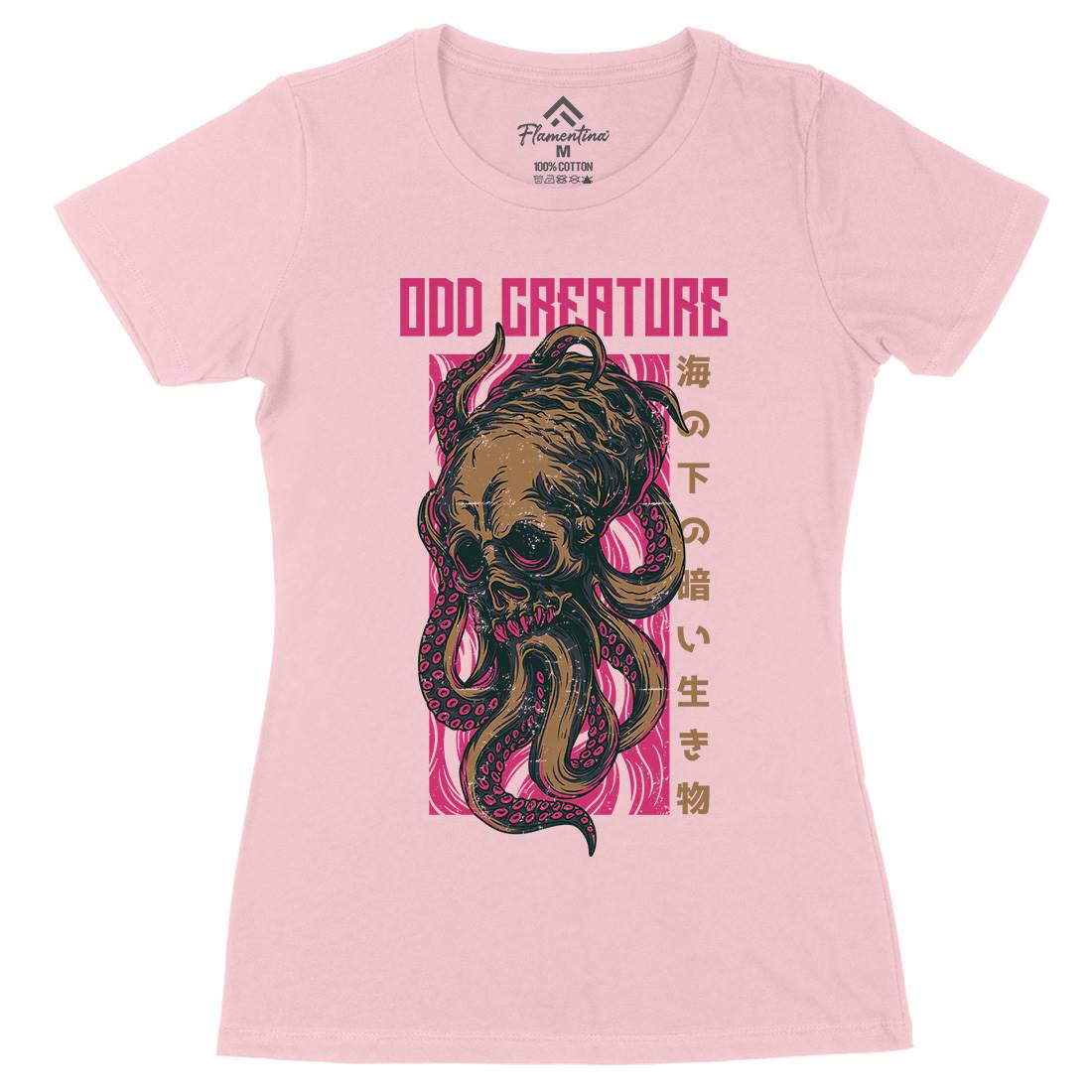 Octopus Womens Organic Crew Neck T-Shirt Navy D670