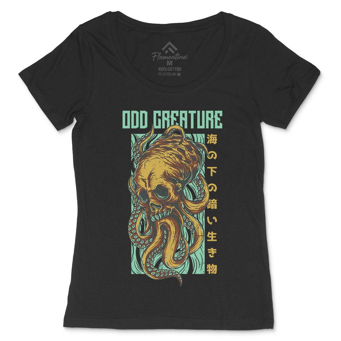 Octopus Womens Scoop Neck T-Shirt Navy D670