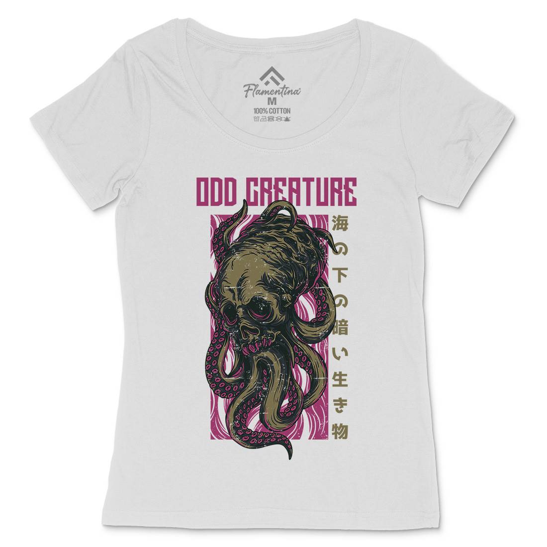 Octopus Womens Scoop Neck T-Shirt Navy D670