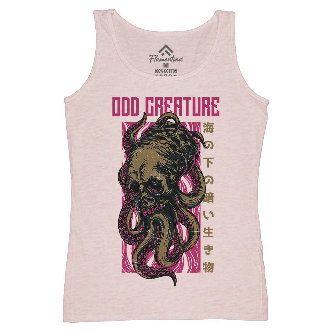 Octopus Womens Organic Tank Top Vest Navy D670