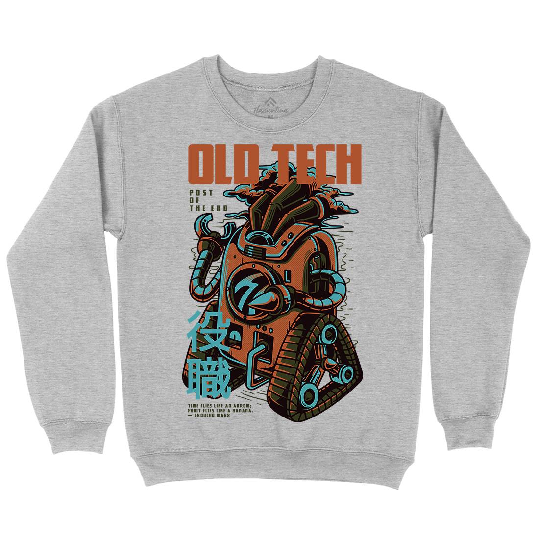 Old Tech Kids Crew Neck Sweatshirt Space D671