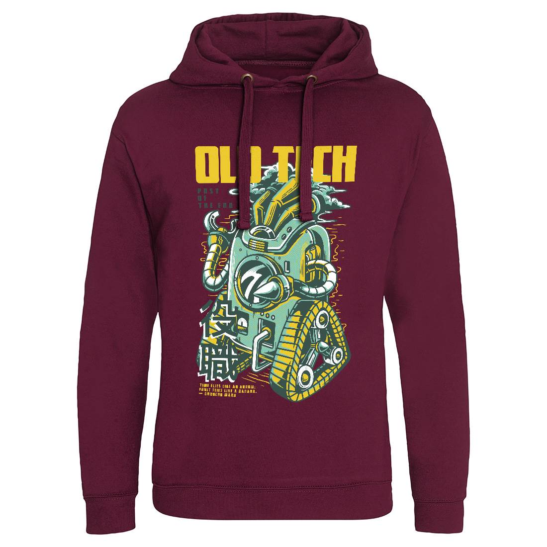 Old Tech Mens Hoodie Without Pocket Space D671